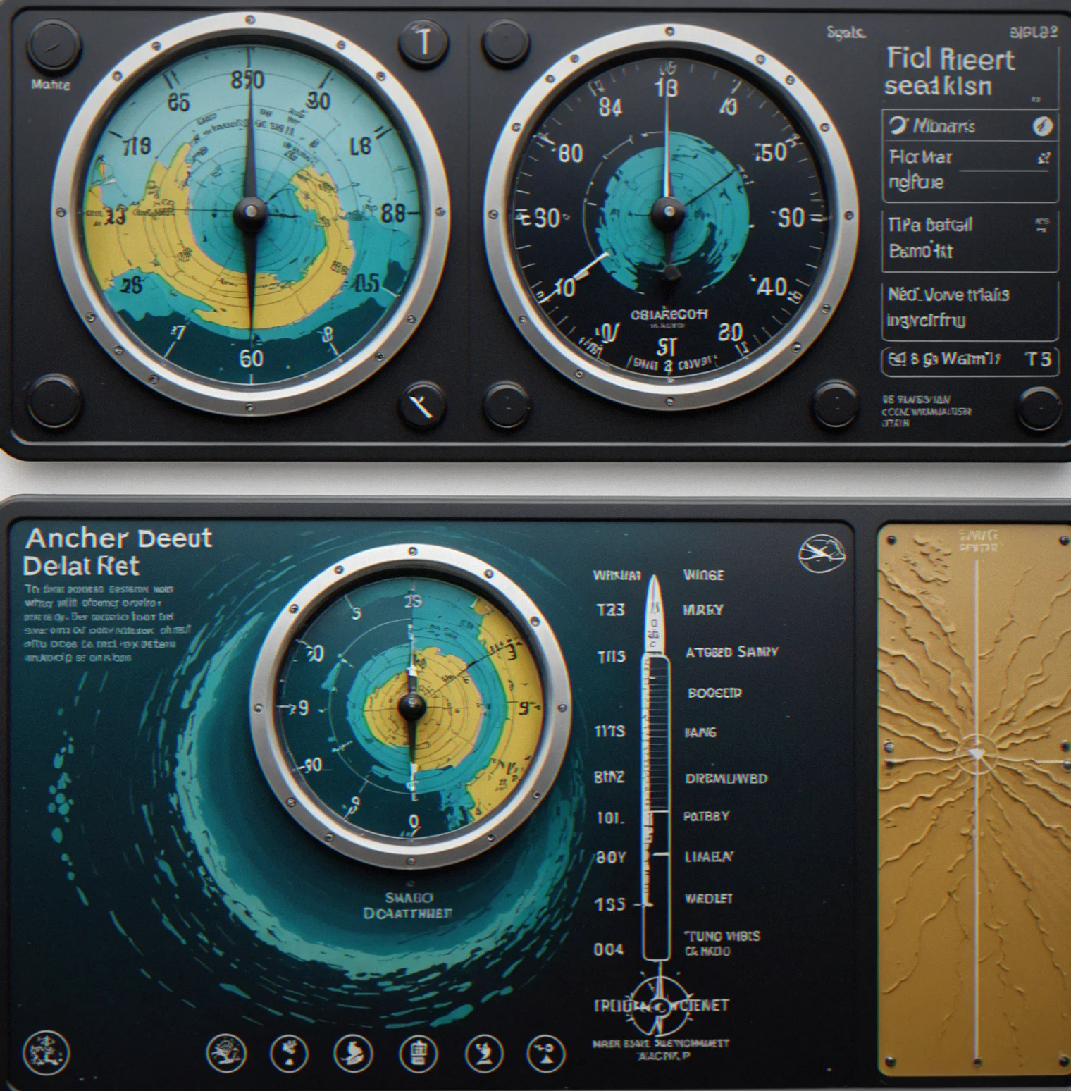 Weather panel showing wind speed, tide tables and a warning about wind picking up overnight