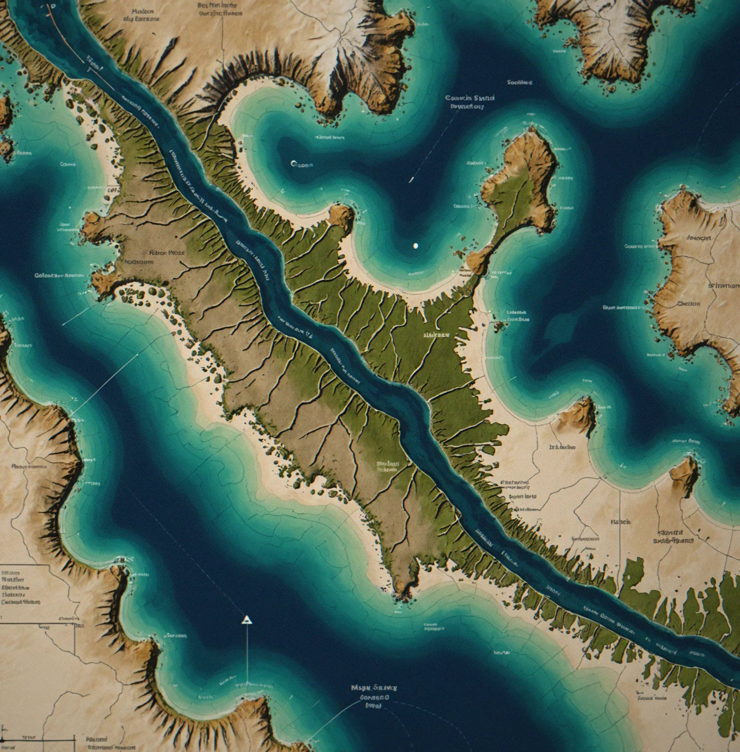 Detailed bathymetric chart showing depth soundings in meters, tidal current vectors, and seabed composition zones marked as mud, sand, and rocky ground